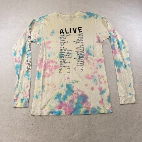 Alive Festival 2019 Dyed Tee Thrifted Vintage Style Size M - Picture 6 of 9